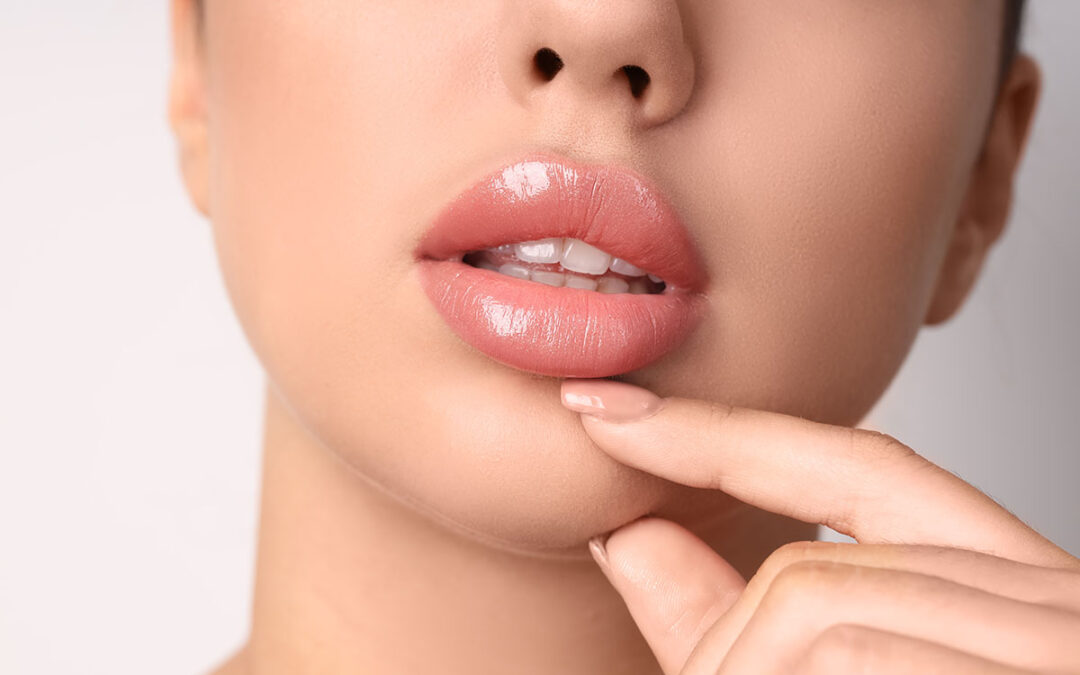 Young woman with beautiful lips