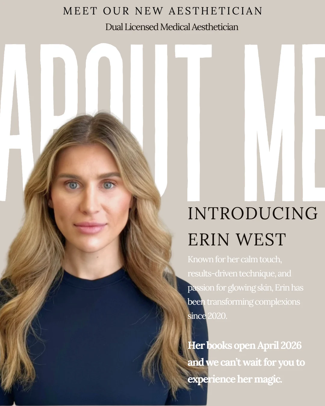 Meet Our New Aesthetician Meet Our New Aesthetician